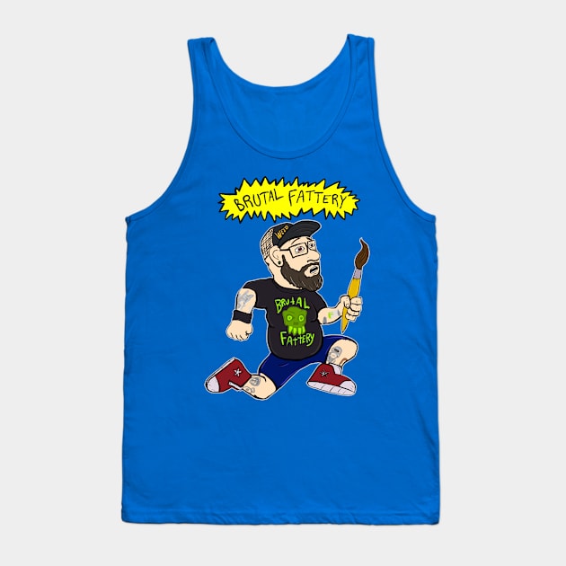 Brutal Fattery Paintbrush Man Tank Top by Brutal Fattery